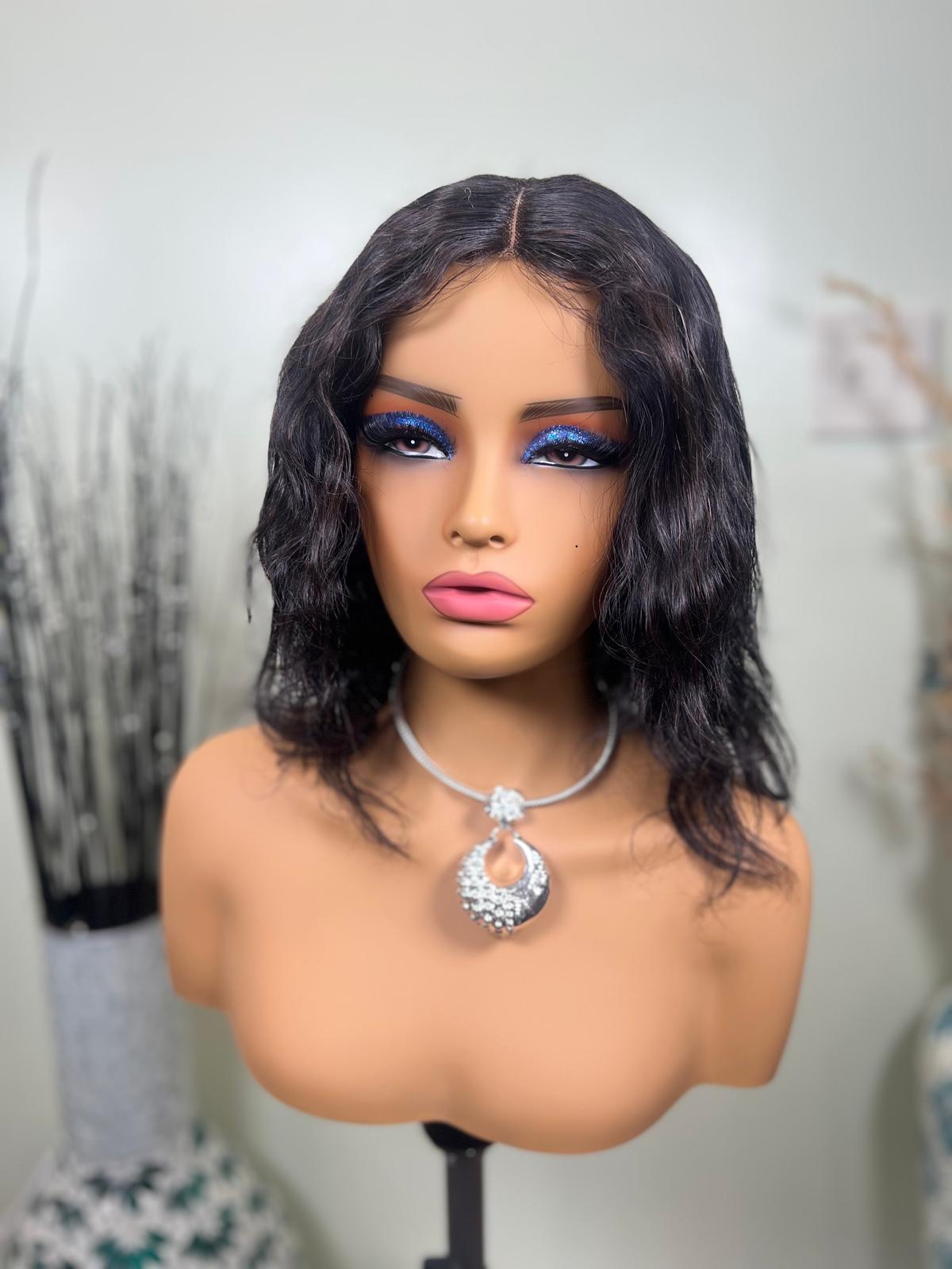 100% Brazilian Human Hair Wavy Wig